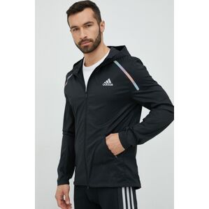 Bunda adidas Performance pánská, černá barva, přechodná