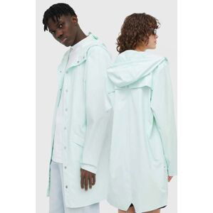 Nepromokavá bunda Rains 12020 Long Jacket zelená barva, přechodná