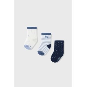 Kojenecké ponožky Mayoral Newborn 3-pack tmavomodrá barva