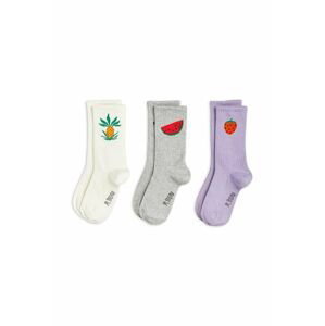 Dětské ponožky Mini Rodini 3-pack fialová barva