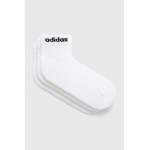 Ponožky adidas 3-pack bílá barva