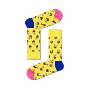 Ponožky Happy Socks Cocunut Cocktail žlutá barva