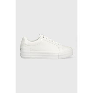 Sneakers boty Calvin Klein Jeans YW0YW00867 VULC FLATFORM BOLD LTH-GLOSSY bílá barva