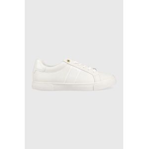 Sneakers boty Calvin Klein LOW PROFILE VULC LACE UP bílá barva