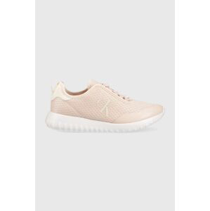 Sneakers boty Calvin Klein Jeans SPOR RUN EVA SLIPON OVER MESH WN růžová barva, YW0YW00937