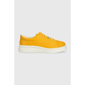 Kožené sneakers boty Camper Runner Up žlutá barva
