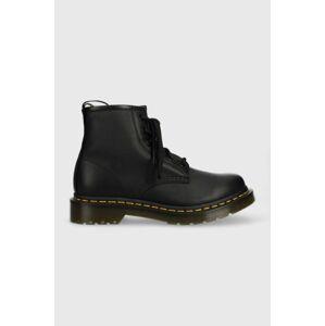 Kožené workery Dr. Martens 101 dámské, černá barva, na platformě, DM30700001