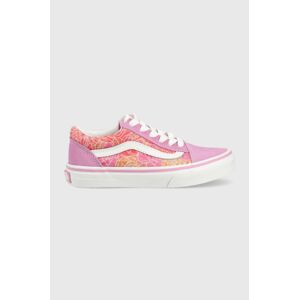 Dětské tenisky Vans UY Old Skool ROSE MPINK fialová barva