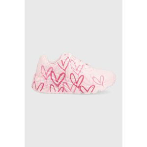 Dětské sneakers boty Skechers růžová barva