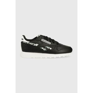 Dětské sneakers boty Reebok Classic CL LTHR černá barva