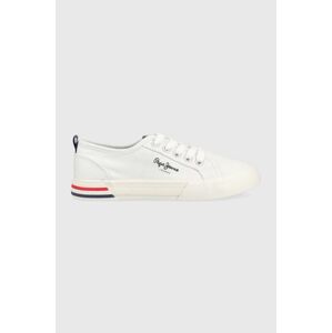 Dětské sneakers boty Pepe Jeans BReady Basic bílá barva