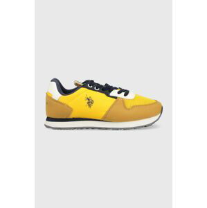 Dětské sneakers boty U.S. Polo Assn. žlutá barva