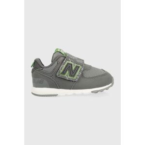 Dětské sneakers boty New Balance NBNW574 šedá barva