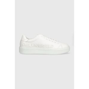 Kožené sneakers boty Karl Lagerfeld MAXI KUP bílá barva, KL52225