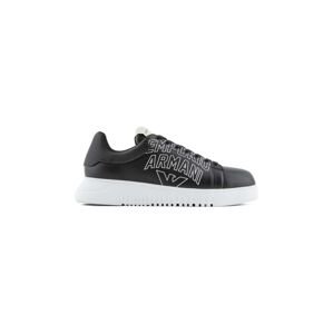 Kožené sneakers boty Emporio Armani černá barva, X4X264 XN732 K001