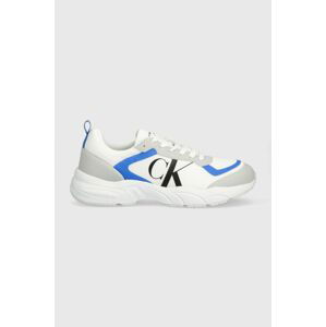 Sneakers boty Calvin Klein Jeans RETRO TENNIS MESH bílá barva, YM0YM00638