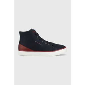 Kecky Tommy Hilfiger TH HI VULC CORE CANVAS pánské, tmavomodrá barva