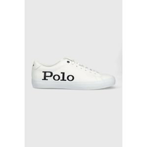 Kožené sneakers boty Polo Ralph Lauren Longwood bílá barva, 816892341001