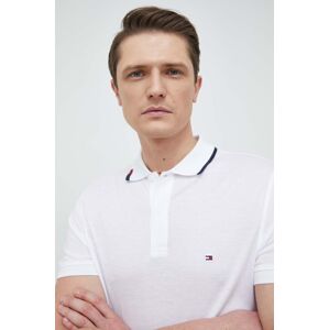 Polo tričko Tommy Hilfiger bílá barva