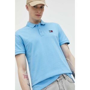 Bavlněné polo tričko Tommy Jeans s aplikací