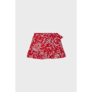 Dětská bavlněná sukně Mayoral červená barva, mini
