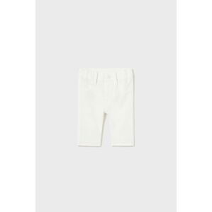 Kojenecké kalhoty Mayoral Newborn bílá barva, hladké