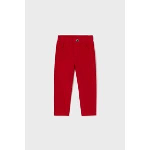 Kojenecké kalhoty Mayoral červená barva, hladké