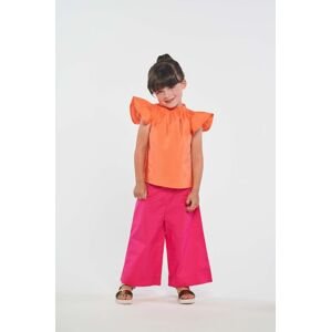 Dětské bavlněné kalhoty Birba&Trybeyond růžová barva, hladké