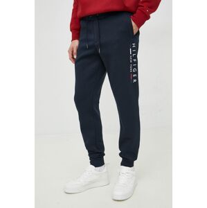 Tepláky Tommy Hilfiger pánské, tmavomodrá barva, s potiskem