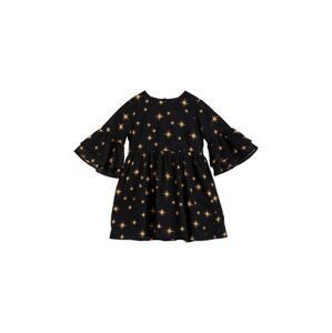 Dětské bavlněné šaty Mini Rodini černá barva, mini