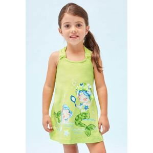 Dívčí šaty Mayoral zelená barva, mini