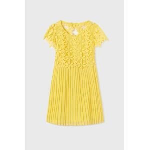 Dívčí šaty Mayoral žlutá barva, mini