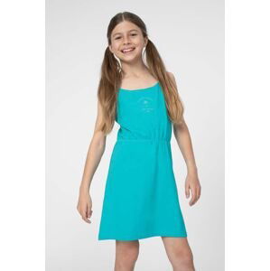 Dívčí šaty 4F F026 zelená barva, mini
