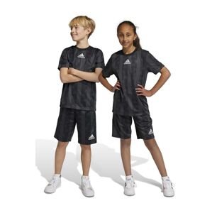 Dětské kraťasy adidas U BLUV SH černá barva, nastavitelný pas