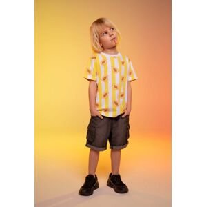 Dětské bavlněné tričko Coccodrillo žlutá barva