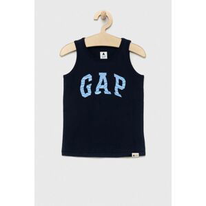 Dětské bavlněné tričko GAP 3-pack tyrkysová barva, s potiskem
