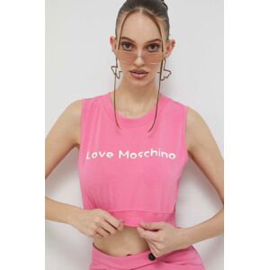 Top Love Moschino dámský, růžová barva