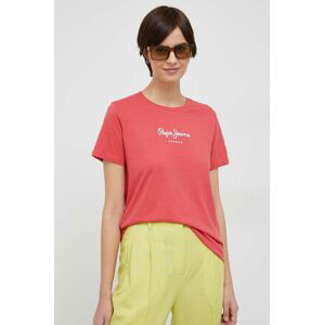 Bavlněné tričko Pepe Jeans Wendy červená barva