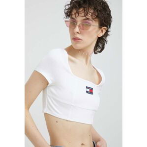 Top Tommy Jeans dámský, bílá barva