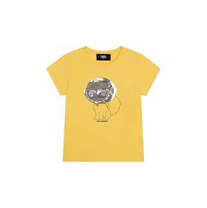 Dětské tričko Karl Lagerfeld žlutá barva