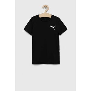 Dětské tričko Puma ACTIVE Small Logo Tee B černá barva, s potiskem