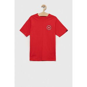 Dětské bavlněné tričko Vans CUSTOM CLASSIC SS True Red červená barva, s potiskem