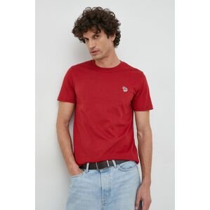 Bavlněné tričko PS Paul Smith červená barva