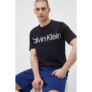 Tréninkové tričko Calvin Klein Performance Effect černá barva, s potiskem