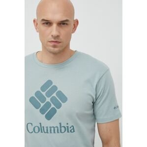 Sportovní tričko Columbia Pacific Crossing II tyrkysová barva, s potiskem, 2036472
