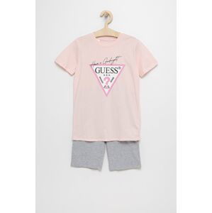 Dětské pyžamo Guess růžová barva, s potiskem