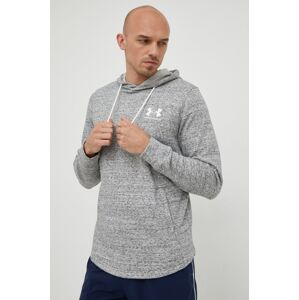 Mikina Under Armour 1370401 pánská, šedá barva, s potiskem