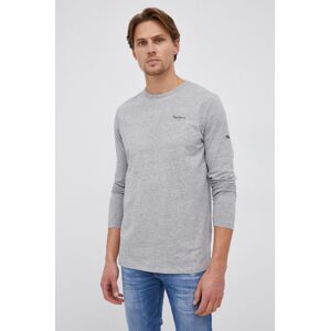 Tričko Pepe Jeans Original Basic 2 Long šedá barva, melanžové