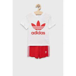 Dětská bavlněná souprava adidas Originals HE4659 červená barva