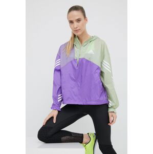 Větrovka adidas Performance Back to Sport fialová barva, přechodná, oversize